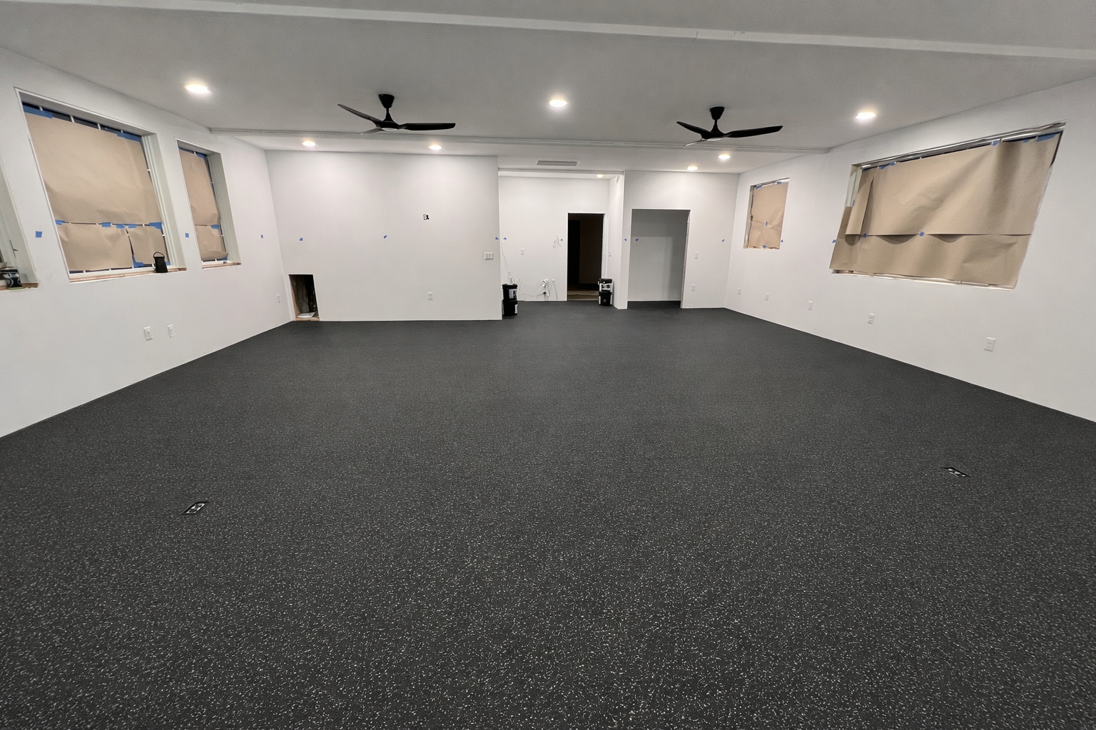 After home gym rubber floor installation Glendale AZ