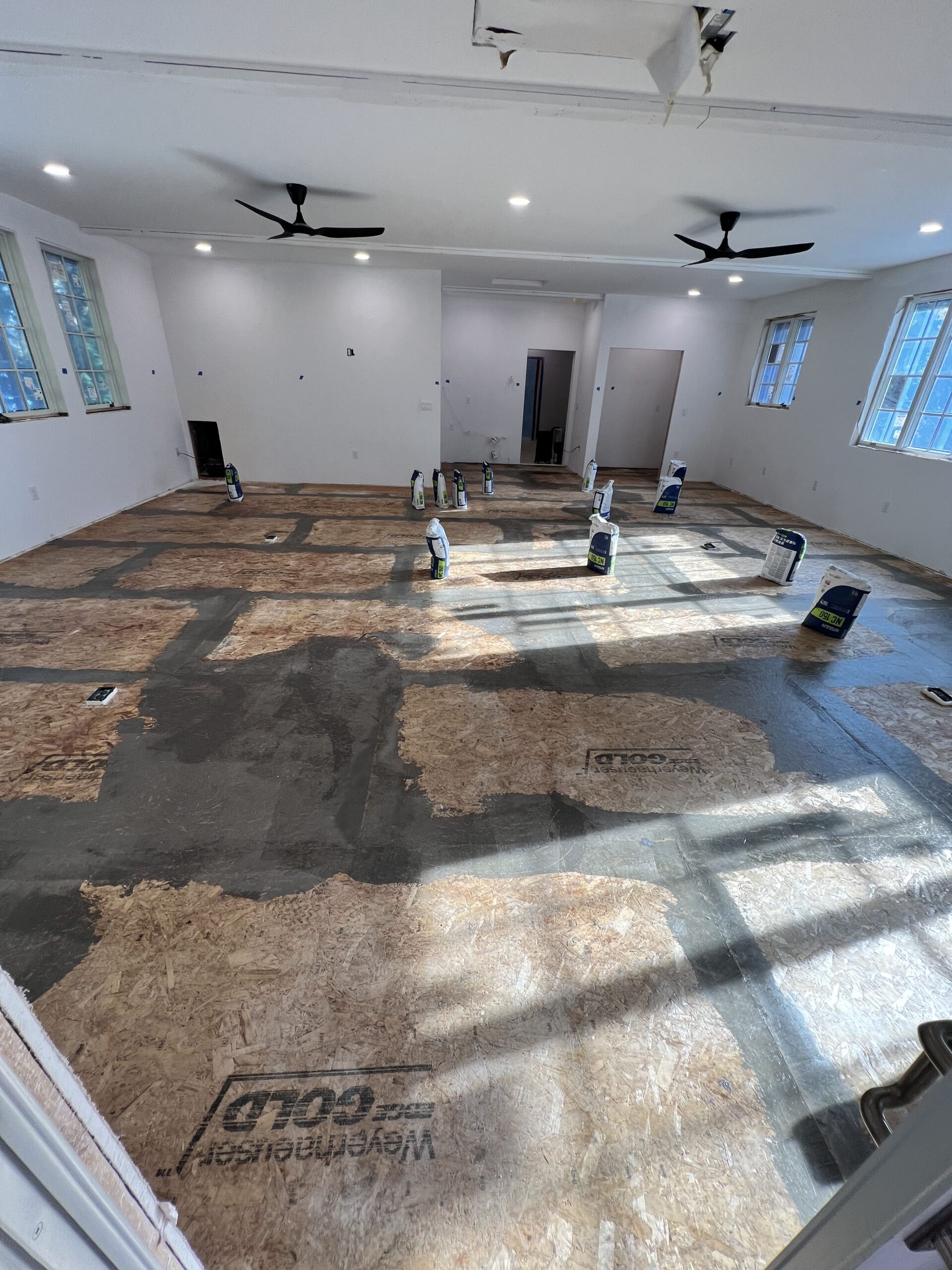Before home gym rubber floor installation Glendale AZ