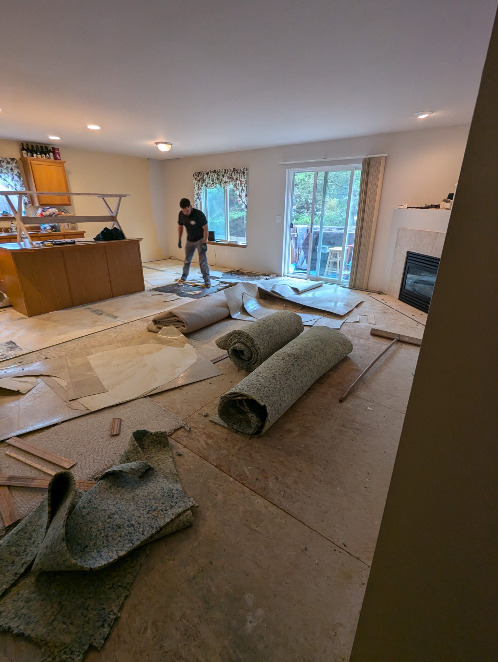 Before LVP flooring installation Surprise AZ